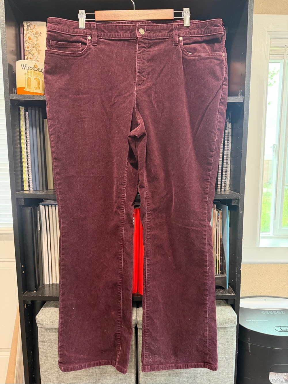 Lands' End Women’s Corduroy Pants in Burgundy